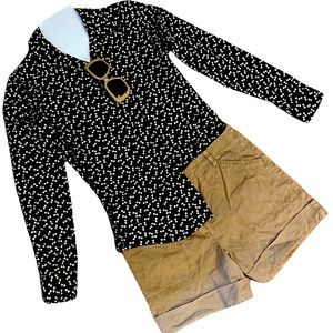 Lauren Conrad Womens Button Down Shirt , Womens Printed Button Down Shirt